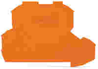 WAGO TOPJOB®S end/intermediate plate; for 2000-22xx series terminal blocks; 0.7 mm wide; orange