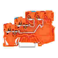 TOPJOB®S sensor supply terminal block; 2-pole; rail mount; 3-conductor; 7 mm wide; orange