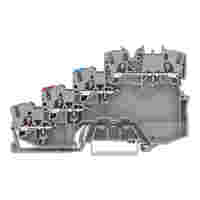 WAGO TOPJOB®S sensor terminal block; 2-pole;  with ground connection via vertical jumper; rail mount; 4-conductor; 7 mm wide; gray