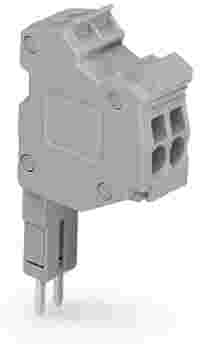 WAGO TOPJOB®S connector strip; for 2000 series; for jumper contact slot; 6-pole; gray