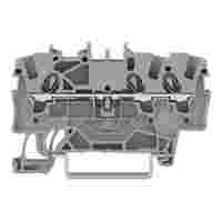 3-conductor through terminal block; 1.5 mm²; suitable for Ex e II applications; side and center marking; for DIN-rail 35 x 15 and 35 x 7.5; Push-in CAGE CLAMP®; 1,50 mm²; light gray
