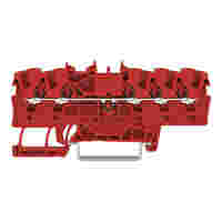 5-conductor through terminal block; 1.5 mm²; suitable for Ex e II applications; side and center marking; for DIN-rail 35 x 15 and 35 x 7.5; Push-in CAGE CLAMP®; 1,50 mm²; red