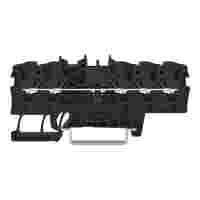 5-conductor through terminal block; 1.5 mm²; suitable for Ex e II applications; side and center marking; for DIN-rail 35 x 15 and 35 x 7.5; Push-in CAGE CLAMP®; 1,50 mm²; black