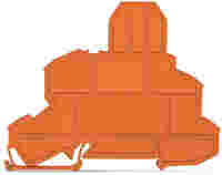 WAGO TOPJOB®S end/intermediate plate; for 2002-2611 fuse terminal blocks; 2.0 mm wide; gray
