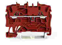 WAGO TOPJOB®S feedthrough terminal block; rail mount; 2-conductor; 5.2 mm wide; red