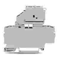 2-conductor fuse terminal block; with pivoting fuse holder; and end plate; for 5 x 20 mm miniature metric fuse; without blown fuse indication; for DIN-rail 35 x 15 and 35 x 7.5; 2.5 mm²; Push-in CAGE CLAMP®; 2,50 mm²; blue