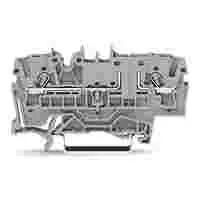 WAGO Carrier terminal block; for disconnect; fuse or component plug; rail mount; 2-conductor; 5.2 mm wide; orange