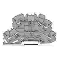 TOPJOB®S double-deck terminal block; through/through (L/L); same profile as other 2002-26xx terminal blocks; rail mount; 2-conductor; 5.2 mm wide; gray