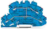 TOPJOB®S double-deck terminal block; internally commoned; same profile as other 2002-26xx terminal blocks; rail mount; 4-conductor; 5.2 mm wide; blue
