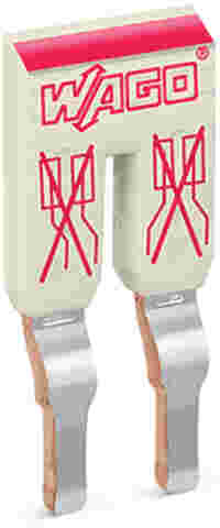 WAGO TOPJOB®S staggered jumper; for 2002 and 2003 series; insulated; 2-way; light-gray