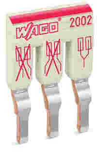 WAGO TOPJOB®S staggered jumper; for 2002 and 2003 series; insulated; 3-way; light-gray