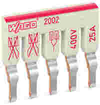 WAGO TOPJOB®S staggered jumper; for 2002 and 2003 series; insulated; 5-way; light-gray
