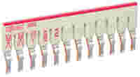 WAGO TOPJOB®S staggered jumper; for 2002 and 2003 series; insulated; 12-way; light-gray