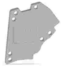 WAGO TOPJOB®S end plate; for 2002-611; 1.5 mm wide; gray