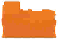 WAGO TOPJOB®S end/intermediate plate; for 2002-71xx series terminal blocks; 0.8 mm wide; orange