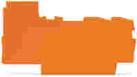 WAGO TOPJOB®S end/intermediate plate; for 2002-72xx series terminal blocks; 0.8 mm wide; orange