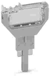 WAGO TOPJOB®S empty component plug housing; for 2002 series carrier terminal blocks; 2-pole; 5.2 mm wide; gray