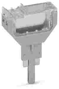 WAGO TOPJOB®S empty component plug housing; for 2002 series carrier terminal blocks; 2-pole; 10.4 mm wide; gray
