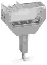 WAGO TOPJOB®S empty component plug housing; for 2001-2006 series feedthrough terminal blocks; 2-pole; 10.4 mm wide; gray