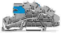 WAGO Multilevel installation terminal block; with operating slots; 2.5 mm²; with N-disconnect slide link; NT/L; Push-in CAGE CLAMP®; 2,50 mm²; gray