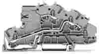 WAGO Multilevel installation terminal block; with operating slots; 2.5 mm²; with N-disconnect slide link; LT/L; Push-in CAGE CLAMP®; 2,50 mm²; gray