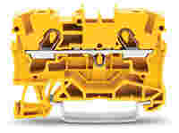 WAGO TOPJOB®S feedthrough terminal block; rail mount; 2-conductor; 6.2 mm wide; yellow