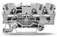 WAGO TOPJOB®S feedthrough terminal block; rail mount; 3-conductor; 6.2 mm wide; gray