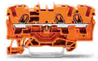 WAGO TOPJOB®S feedthrough terminal block; rail mount; 3-conductor; 6.2 mm wide; orange