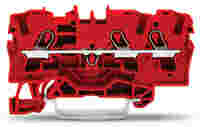 WAGO TOPJOB®S feedthrough terminal block; rail mount; 3-conductor; 6.2 mm wide; red