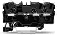 WAGO TOPJOB®S feedthrough terminal block; rail mount; 3-conductor; 6.2 mm wide; black
