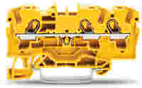 WAGO TOPJOB®S feedthrough terminal block; rail mount; 3-conductor; 6.2 mm wide; yellow