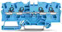 WAGO TOPJOB®S feedthrough terminal block; rail mount; 4-conductor; 6.2 mm wide; blue