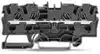 WAGO TOPJOB®S feedthrough terminal block; rail mount; 4-conductor; 6.2 mm wide; black