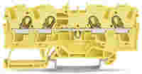 WAGO TOPJOB®S feedthrough terminal block; rail mount; 4-conductor; 6.2 mm wide; yellow