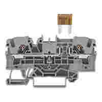 2-conductor fuse terminal block; for automotive blade-style fuses; with test option; without blown fuse indication; for DIN-rail 35 x 15 and 35 x 7.5; Push-in CAGE CLAMP®; gray
