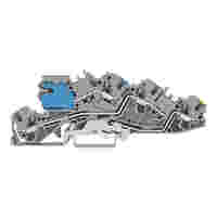 WAGO Multilevel installation terminal block; with operating slots; 4 mm²; with N-disconnect slide link; NT/L/PE; Push-in CAGE CLAMP®; 4,00 mm²; gray
