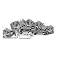 Multilevel installation terminal block; with operating slots; 4 mm²; N/L/PE; Push-in CAGE CLAMP®; 4,00 mm²; gray