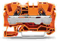 WAGO TOPJOB®S feedthrough terminal block; rail mount; 2-conductor; 7.5 mm wide; orange