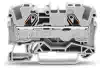 2-conductor through terminal block; 6 mm²; suitable for Ex e II applications; side and center marking; for DIN-rail 35 x 15 and 35 x 7.5; Push-in CAGE CLAMP®; 6,00 mm²; red