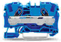 WAGO TOPJOB®S feedthrough terminal block; rail mount; 2-conductor; 7.5 mm wide; blue