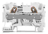 WAGO Shield terminal block; rail mount; 2-conductor; 7.5 mm wide; white