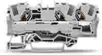 WAGO TOPJOB®S feedthrough terminal block; rail mount; 3-conductor; 7.5 mm wide; gray