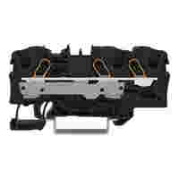 3-conductor through terminal block; 6 mm²; suitable for Ex e II applications; side and center marking; for DIN-rail 35 x 15 and 35 x 7.5; Push-in CAGE CLAMP®; 6,00 mm²; black