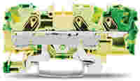 WAGO TOPJOB®S feedthrough terminal block; rail mount; 3-conductor; 7.5 mm wide; green-yellow