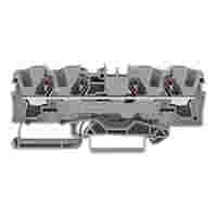 4-conductor through terminal block; 6 mm²; suitable for Ex e II applications; side and center marking; for DIN-rail 35 x 15 and 35 x 7.5; Push-in CAGE CLAMP®; 6,00 mm²; gray