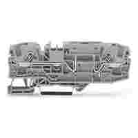 WAGO Carrier terminal block; rail mount; 2-conductor; 7.5 mm; gray
