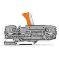 2-conductor disconnect/test terminal block; with test option; orange disconnect link