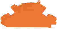 End plate; 1.5 mm thick; with lock-out seal option; orange