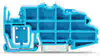 WAGO TOPJOB®S busbar carrier; with end stop function and detachable separator plate; rail mount; 7.5 mm wide; blue