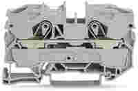 WAGO TOPJOB®S feedthrough terminal block; rail mount; 2-conductor; 10 mm wide; gray